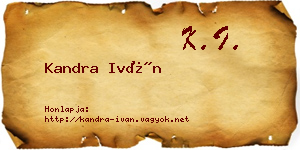 Kandra Iván névjegykártya